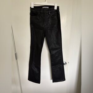 Joe's Jeans Black Straight-Leg Coated Denim